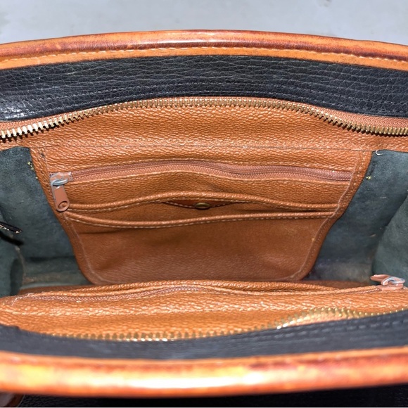 Vintage Dooney & Bourke Black Leather Crossbody Satchel Bag - Picture 10 of 12